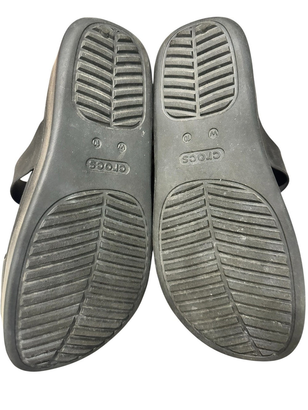 CROCS Slip on Black Platform Slide Womens Size -10 Like New - Picture 4 of 7
